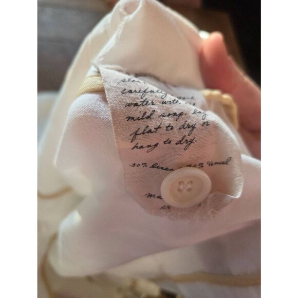 Raquel Allegra Pico Blazer Ivory linen blend sz 2 (Large) - Picture 4 of 5